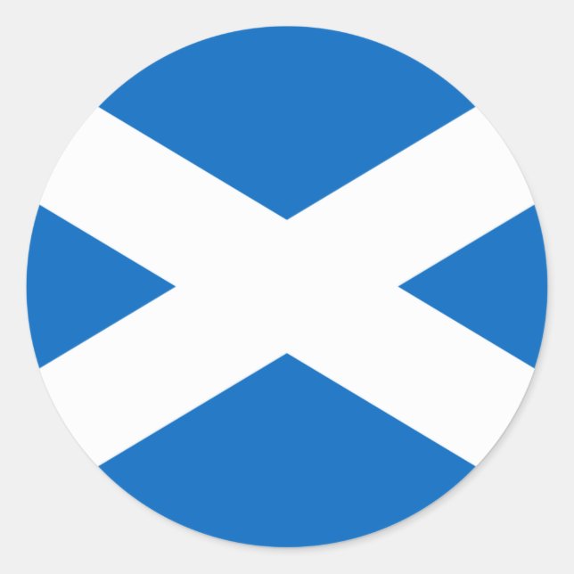 Flag of Scotland - Bratach na h-Alba Classic Round Sticker (Front)