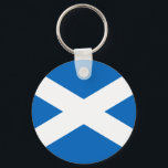 Flag of Scotland - Bratach na h-Alba Key Ring<br><div class="desc">Flag of Scotland - Bratach na h-Alba - Banner o Scotland - Saint Andrew's Cross - Saltire</div>