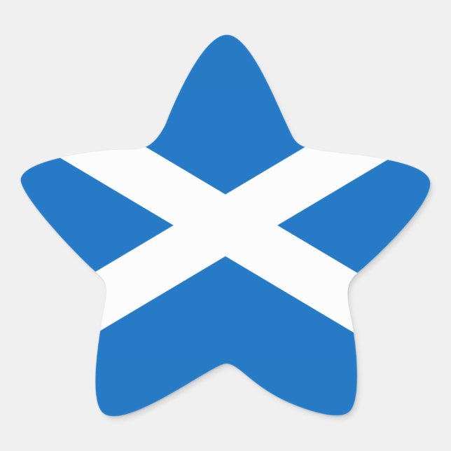Flag of Scotland - Bratach na h-Alba Star Sticker (Front)