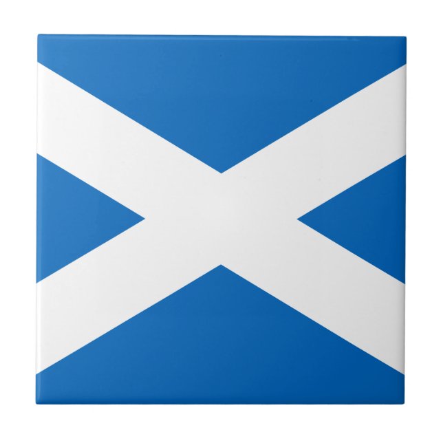 Flag of Scotland Ceramic Tile (Front)
