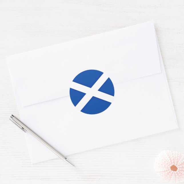 Flag of Scotland Classic Round Sticker (Envelope)
