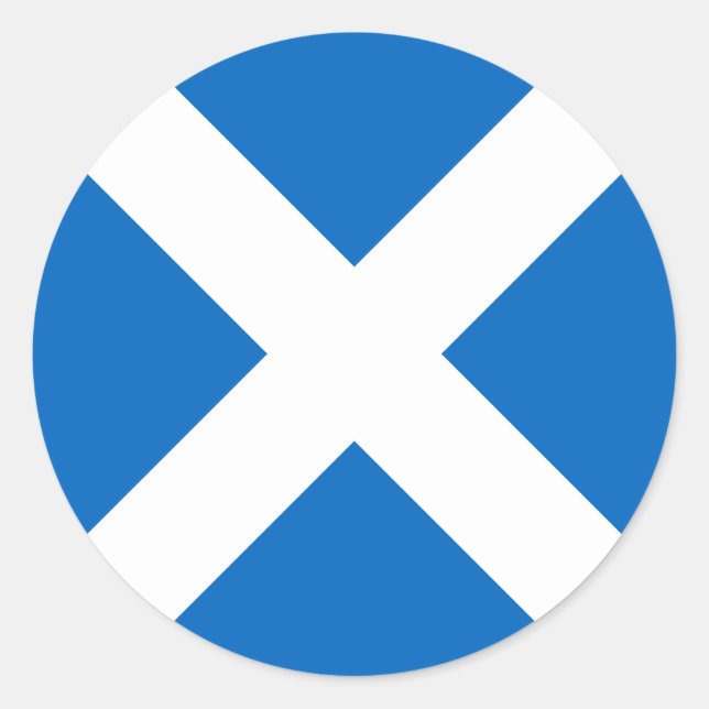 Flag of Scotland Classic Round Sticker (Front)