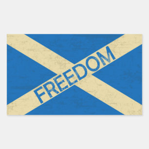 Flag of Scotland Freedom Rectangular Sticker