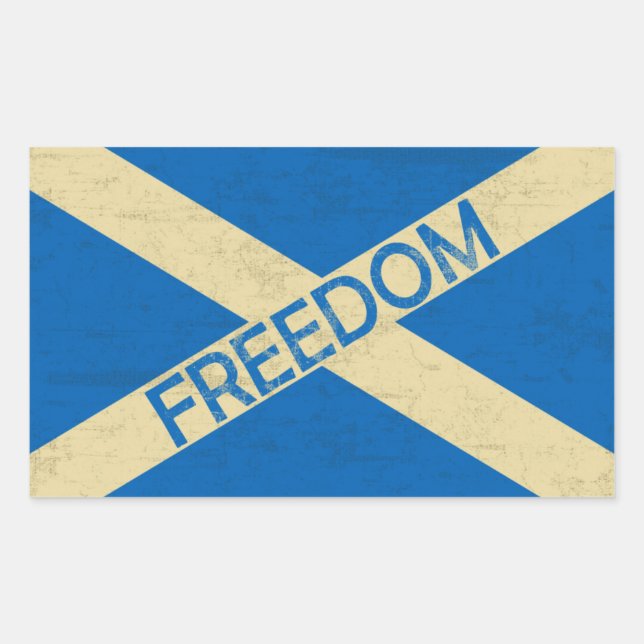 Flag of Scotland Freedom Rectangular Sticker (Front)