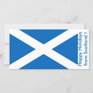 Flag of Scotland, Happy Holidays from U.K. Holiday Card