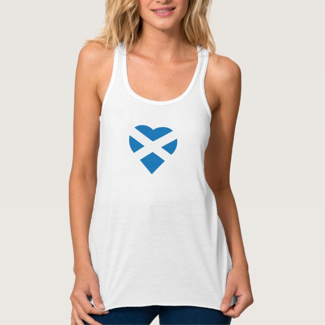 Flag of Scotland heart shape Singlet (Front)
