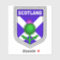 Flag of Scotland in shield with thistle