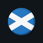 Flag of Scotland Magnet<br><div class="desc">The Flag of Scotland, (Scottish Gaelic: Bratach na h-Alba, Scots: Banner o Scotland), also known as Saint Andrew's Cross or the Saltire, is the national flag of Scotland. As the national flag it is the Saltire, rather than the Royal Standard of Scotland, which is the correct flag for all individuals...</div>