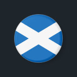 Flag of Scotland Magnet<br><div class="desc">The Flag of Scotland, (Scottish Gaelic: Bratach na h-Alba, Scots: Banner o Scotland), also known as Saint Andrew's Cross or the Saltire, is the national flag of Scotland. As the national flag it is the Saltire, rather than the Royal Standard of Scotland, which is the correct flag for all individuals...</div>