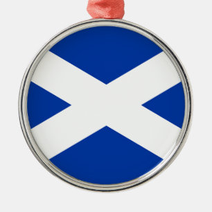 Flag of Scotland Saltire - High Quality Image Metal Tree Decoration