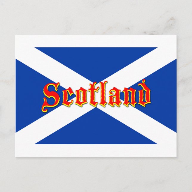 Flag of Scotland Saltire - High Quality Image Postcard (Front)
