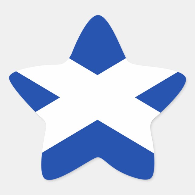 Flag of Scotland Saltire - High Quality Image Star Sticker (Front)
