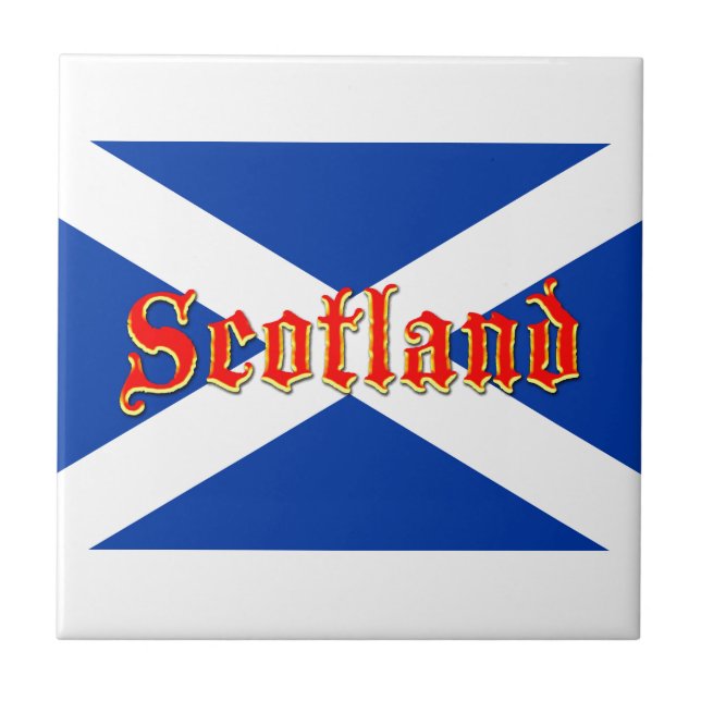 Flag of Scotland Saltire - High Quality Image Tile (Front)