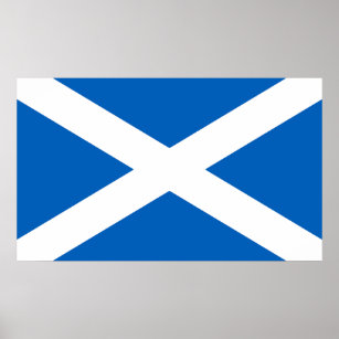 Flag of Scotland, the Saltire flag, Andrew's Cross Poster