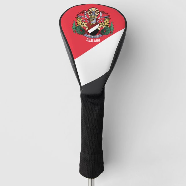 Flag of Sealand, with coat of arms superimposed Golf Head Cover (Front)