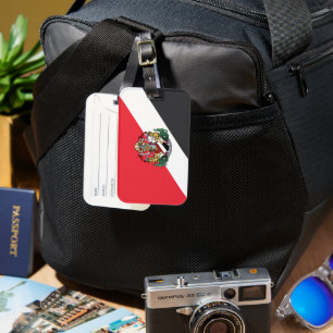 Flag of Sealand, with coat of arms superimposed Luggage Tag