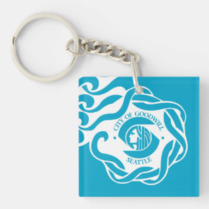 Flag of Seattle Key Ring