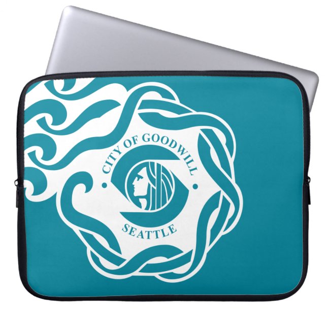 Flag of Seattle (Washington) Laptop Sleeve (Front)