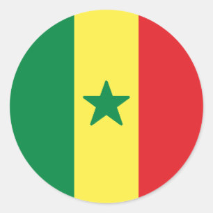 Flag of Senegal Classic Round Sticker