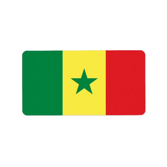 Flag of Senegal Labels (Front)