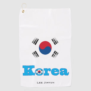 Flag of Seoul Korea Abstract Golf Towel
