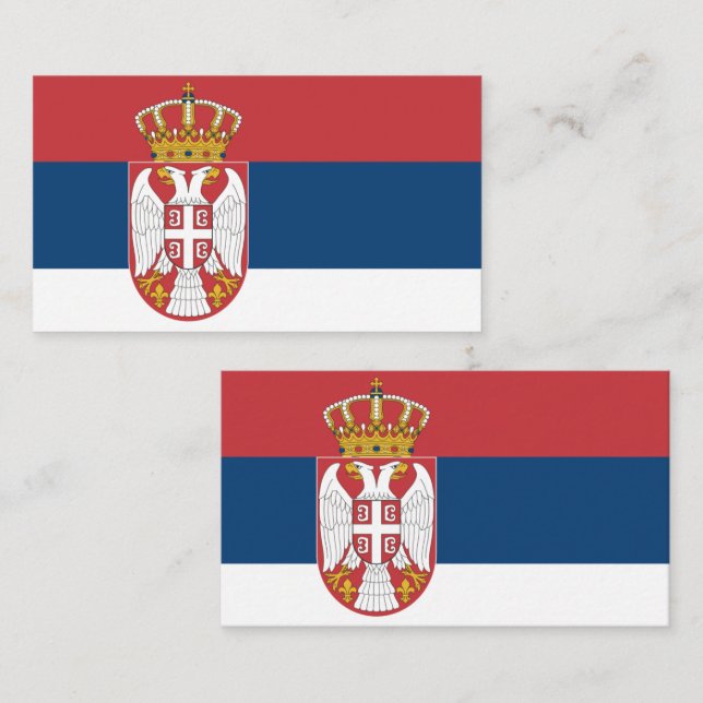 Flag of Serbia Business Card  (Front/Back)