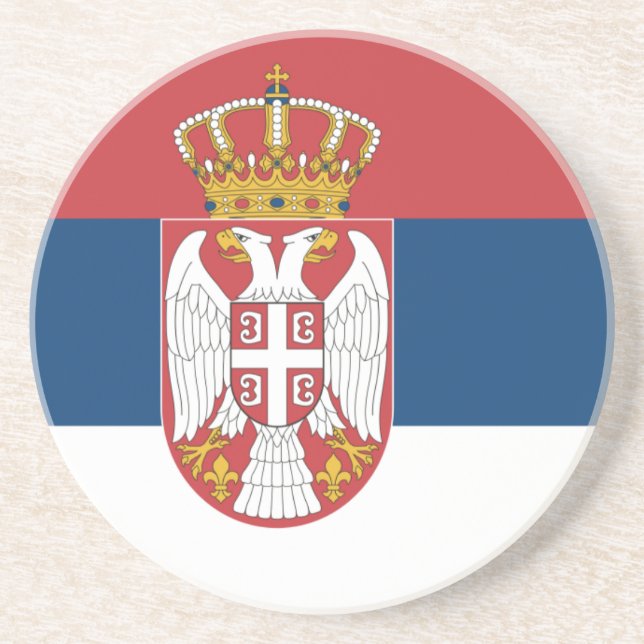 Flag of Serbia Coaster (Front)