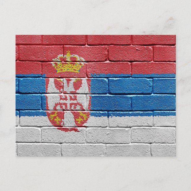 Flag of Serbia Postcard (Front)
