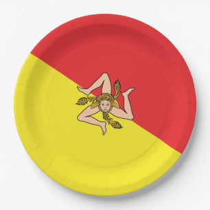 Flag of Sicily - Sicilian Party Paper Plate