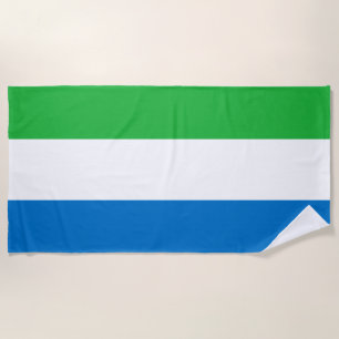 Flag of Sierra Leone Beach Towel