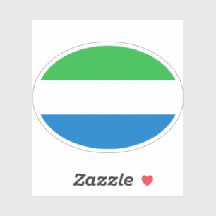 Flag of Sierra Leone Oval