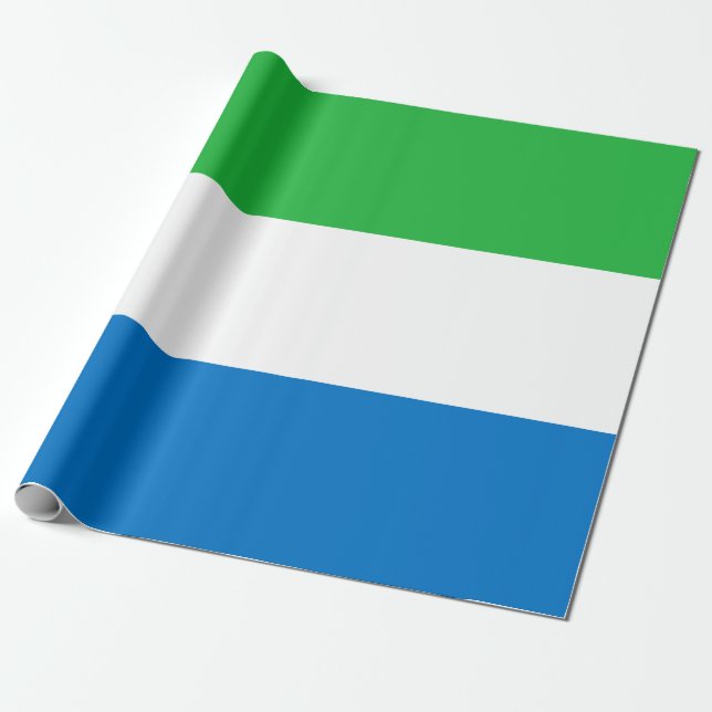 Flag of Sierra Leone Wrapping Paper (Unrolled)