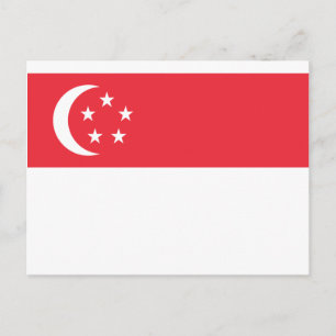 Flag of Singapore - 新加坡国旗 - Bendera Singapura Postcard