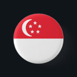 Flag of Singapore 3 Cm Round Badge<br><div class="desc">Flag of Singapore</div>