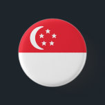 Flag of Singapore 3 Cm Round Badge<br><div class="desc">Flag of Singapore</div>