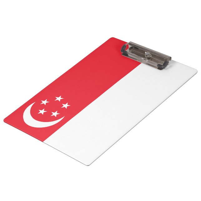 Flag of Singapore Clipboard (Angled)
