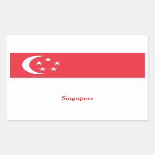 Flag of Singapore Rectangular Sticker