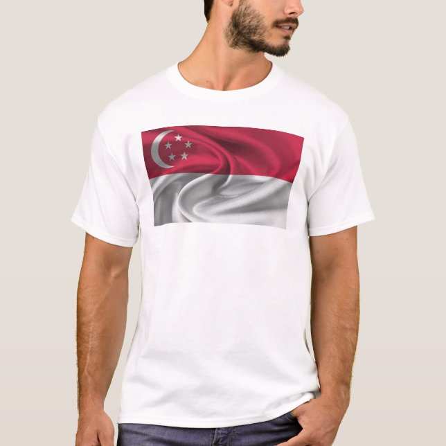 Flag Of Singapore T-Shirt (Front)