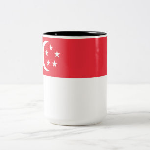 Flag of Singapore Two-Tone Coffee Mug