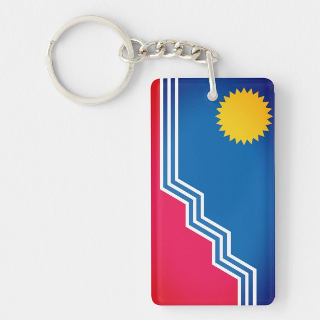 Flag of Sioux Falls, South Dakota Keychain (Front)