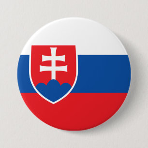 Flag of Slovakia 7.5 Cm Round Badge