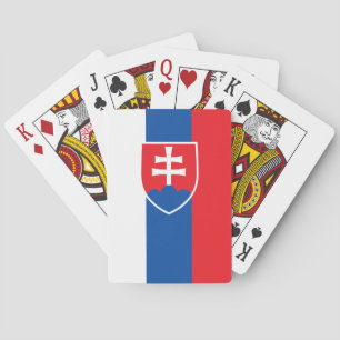 flag of Slovakia (vertical variant) Playing Cards