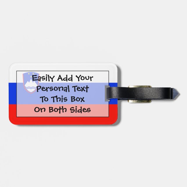 Flag of Slovenia Easy ID Personal Luggage Tag (Back Horizontal)