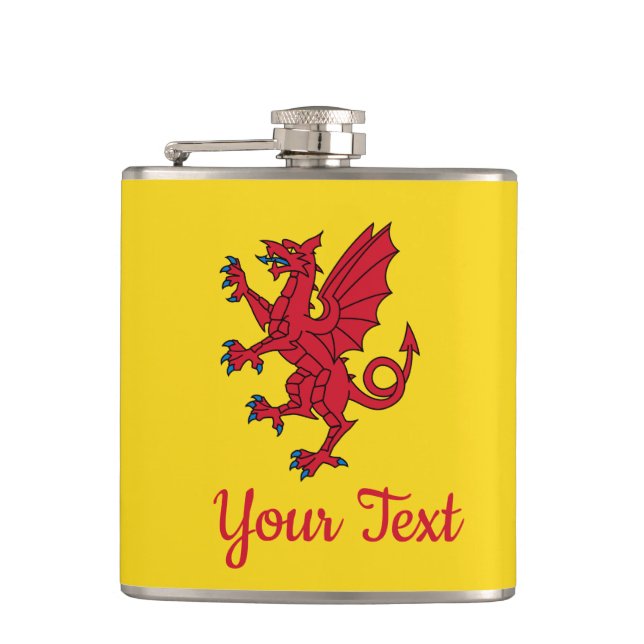 Flag of Somerset Hip Flask (Front)