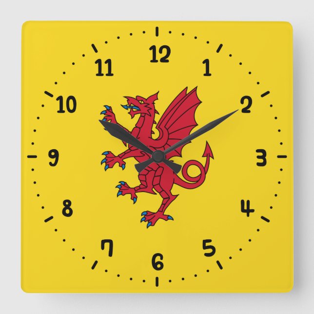 Flag of Somerset Square Wall Clock (Front)