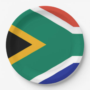 Flag of South Africa Bokke Paper Plate