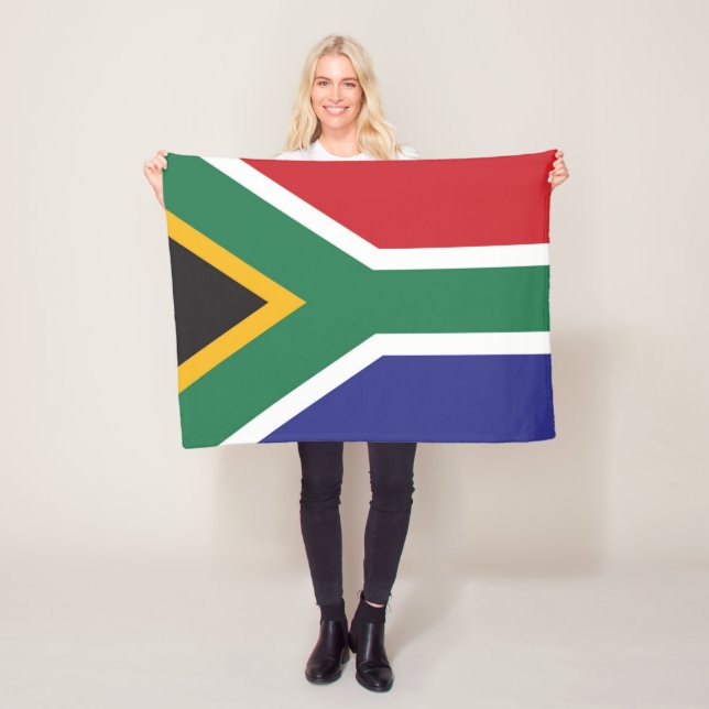Flag of South Africa Fleece Blanket (In Situ)