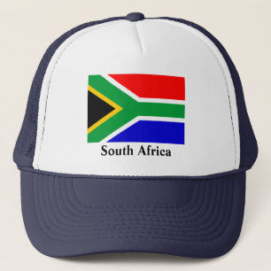 Flag of South Africa, labelled, Trucker Hat