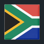 Flag of South Africa Magnet<br><div class="desc">This is the authentic flag of South Africa.</div>