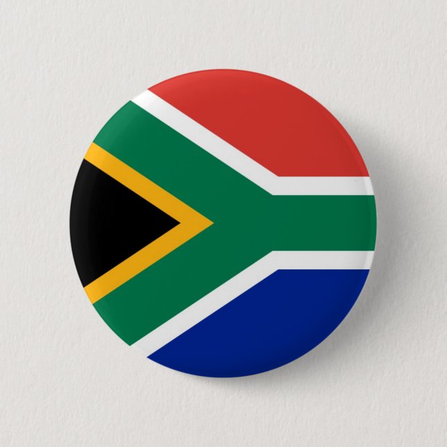 Flag of South Africa on Pin / Button Badge (Front)